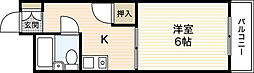 緑井アセットステージ 1Kの間取図画像