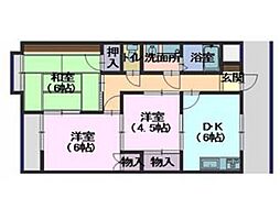 プレジデント峰高 3DKの間取図画像