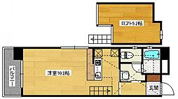 エンバシーコート矢賀 ワンルームの間取図画像