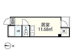 トレックス ワンルームの間取図画像