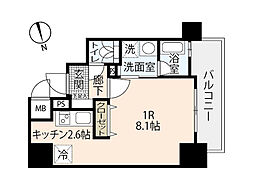 ラルステージ十日市 1Kの間取図画像
