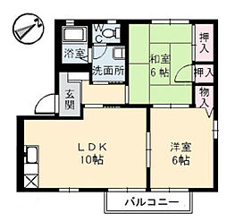フォーレスさくら野 2LDKの間取図画像