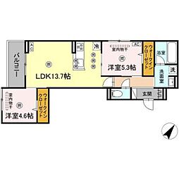 Campanella 中山南 2LDKの間取図画像