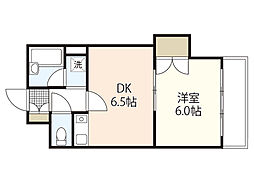 グランデール横川 1DKの間取図画像