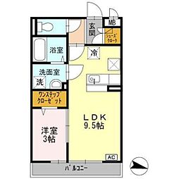 メゾン・ド・CHT 1LDKの間取図画像