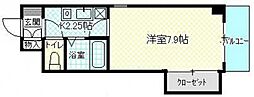 ヴィアーレ古市 1Kの間取図画像