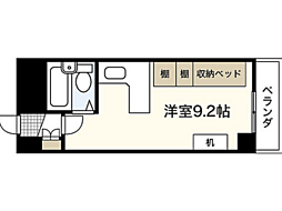 スカイシティー一番館 ワンルームの間取図画像