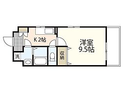アイステージ牛田南 1Kの間取図画像