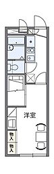 レオパレスクレール住吉 1Kの間取図画像
