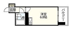 ダイアパレス皆実町 ワンルームの間取図画像