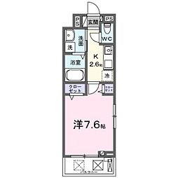 ラ・クラリテ高須 1Kの間取図画像