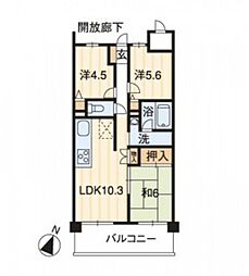 ヴェルデコート矢賀 3LDKの間取図画像