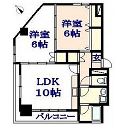 ホクト薬局ビル 2LDKの間取図画像