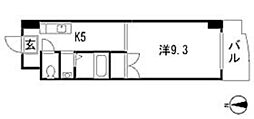 グレイシャス宇品 1DKの間取図画像