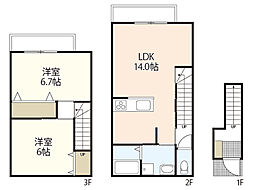 K-WOOD A 2LDKの間取図画像