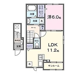 アヴニール 1LDKの間取図画像