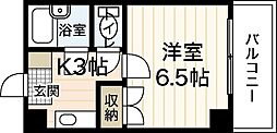 JR可部線 安芸長束駅 徒歩11分の賃貸マンション 4階1Kの間取り
