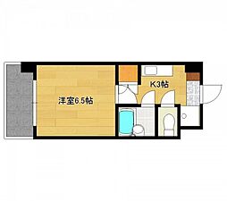 フェニックス保田 3階1Kの間取り