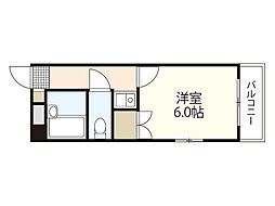カーサエスペランサ 1Kの間取図画像