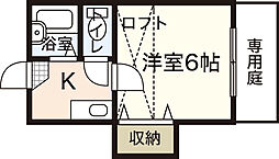 ＳＡＫＵＲＡＳＡＫＵ 1階1Kの間取り