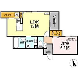 ｓａｋｕｒａ　ｔｅｒｒａｃｅ 3階1LDKの間取り