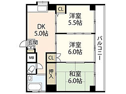 小嶋ビル 3階3DKの間取り