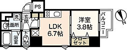 KatayamaBLDG25 12階1LDKの間取り
