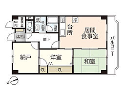 シャンボール加古町 6階2SLDKの間取り