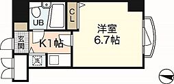 ダイアパレス横川公園 1Kの間取図画像