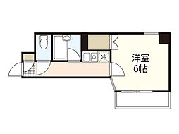 Ｎビル 3階1Kの間取り