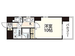 ジェイシティ八丁堀 12階1Kの間取り