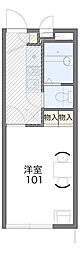 レオパレス光南 2階1Kの間取り