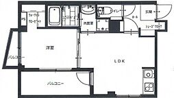 D-resoot.east 2階1LDKの間取り