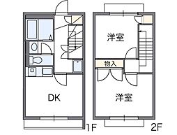 レオパレスY 2DKの間取図画像