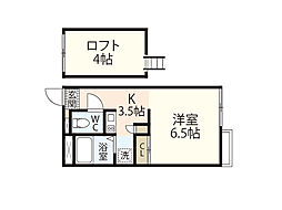 レオパレスＶｉｖｏ 1階1Kの間取り