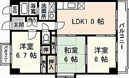 ドリーム中村 3LDKの間取図画像