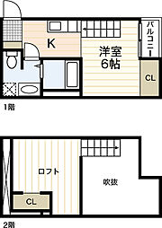 ＬＡ　ＳＵＩＴＥ 1階ワンルームの間取り
