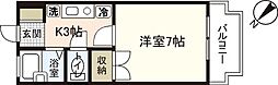 アーバン田部II 1階1Kの間取り
