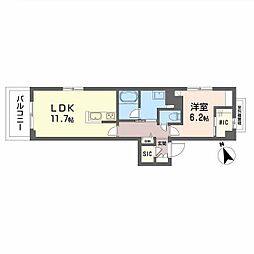 ピアヌーラ祇園 1LDKの間取図画像
