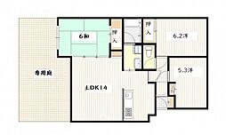 メゾンマルシン 3LDKの間取図画像