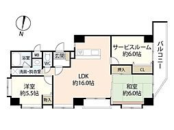 ラフィーネカツタ 2SLDKの間取図画像