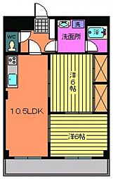 サンリット船本 2LDKの間取図画像