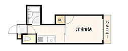 STビルNo.13 1Kの間取図画像
