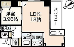 アールヴォレ楠木 1LDKの間取図画像