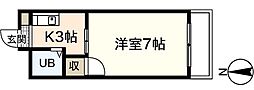 グリーンパーク飯田 1Kの間取図画像