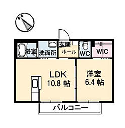 リアージュA 1LDKの間取図画像