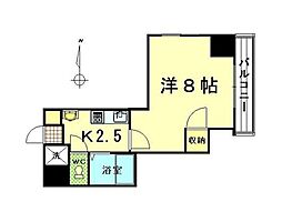 第21やたがいビル 1Kの間取図画像