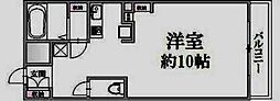 鷹ノ橋マンション 1LDKの間取図画像