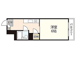 IVYスクエア広島 1Kの間取図画像