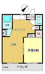 クィーンヤード長束 1LDKの間取図画像